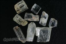 9 Transparent Phenakite Crystals