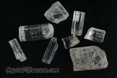 8 Transparent Phenakite Crystals