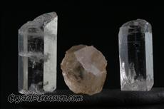 3 Transparent Phenakite Crystals