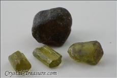 Four Enstatite Crystals