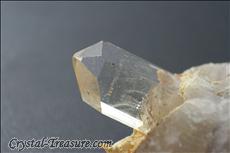 Fine Terminated Topaz Crystal on Quartz