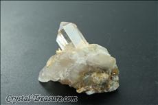 Fine Terminated Topaz Crystal on Quartz