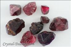 Various shaped & Twinned Spinel crystals