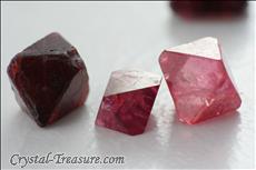 Various shaped & Twinned Spinel crystals