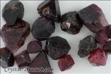 Various shaped & Twinned Spinel crystals