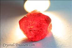 Various shaped red Spinel crystals