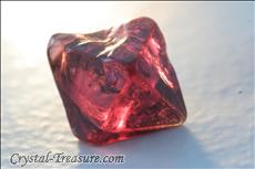 Various shaped red Spinel crystals