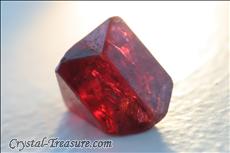 Various shaped red Spinel crystals