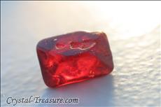 Various shaped red Spinel crystals