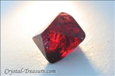 Various shaped red Spinel crystals