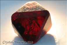 Various shaped red Spinel crystals