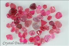 55 pcs  Pink / Red Terminated Spinel Lot