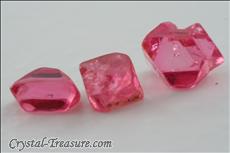 55 pcs  Pink / Red Terminated Spinel Lot