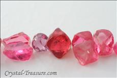 61 pcs  Pink / Red スピネル (Spinel) Octahedron