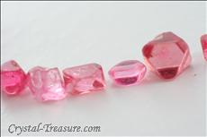 61 pcs  Pink / Red Spinel Octahedron