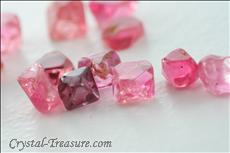 61 pcs  Pink / Red Spinel Octahedron