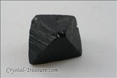 Fine  Black Spinel Distorted Octahedron Crystal