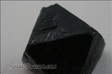 Fine  Black Spinel Distorted Octahedron Crystal