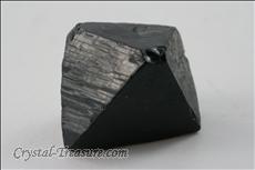 Fine  Black Spinel Distorted Octahedron Crystal