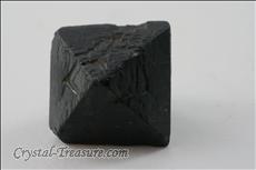 Fine  Black Spinel Distorted Octahedron Crystal