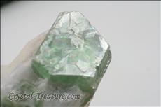 Green 金雲母 (Phlogopite) with コンドロダイト (Chondrodite) Inclusions on Calcite