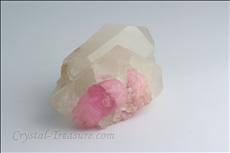 Rubellite on Quartz