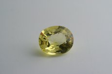 Straw Yellow Danburite oval Cut