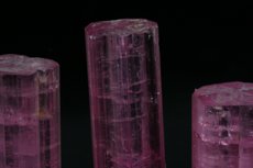 3  Pink Tourmaline Crystals