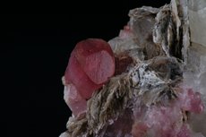 Rubellite on Quartz.