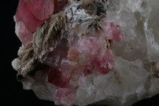 Rubellite on Quartz.