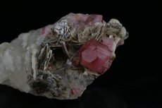 Rubellite on Quartz.