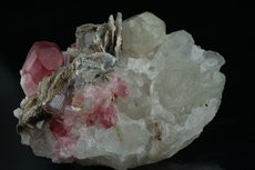 Rubellite on Quartz.