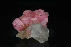 Rubellite on Quartz