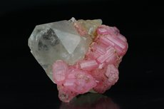 Rubellite on Quartz