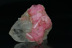 Rubellite on Quartz