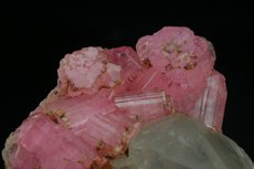 Rubellite on Quartz