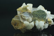 Quartz,  Mica on Feldspar