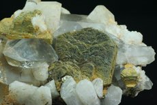 Quartz,  Mica on Feldspar