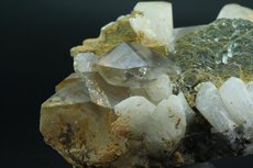 Quartz,  Mica on Feldspar