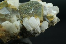 Quartz,  Mica on Feldspar