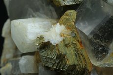 Quartz,  Mica on Feldspar