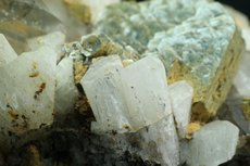 Quartz,  Mica on Feldspar