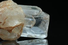 Doubly terminated Topaz Crystal On Quartz