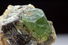 Feiner Peridot Kristall in Matrix