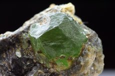 Feiner Peridot Kristall in Matrix