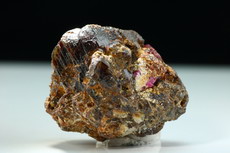 Lustrous Painite Crystal in Matrix with Ruby