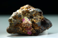Lustrous Painite Crystal in Matrix with Ruby