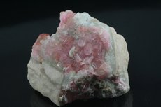 Rubellite Crystals on Feldspar