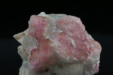 Rubellite Crystals on Feldspar