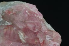 Rubellite Crystals on Feldspar